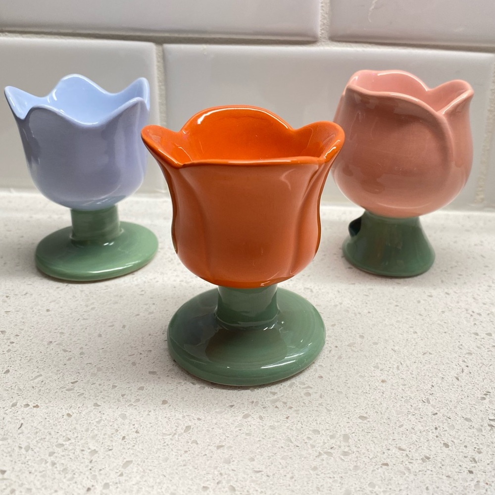 Target Bullseye Flower Egg Holder Set of 3